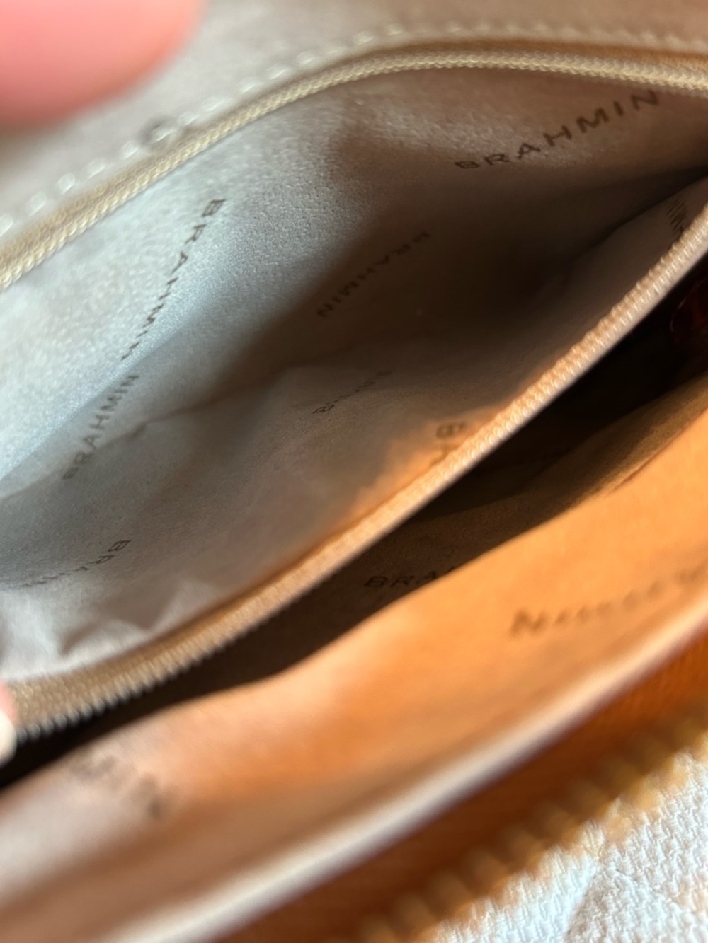 Brahmin Anna Wristlet in Pecan Melbourne - Picture 11 of 16